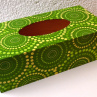 krabička na kapesníky-zelené ornamenty