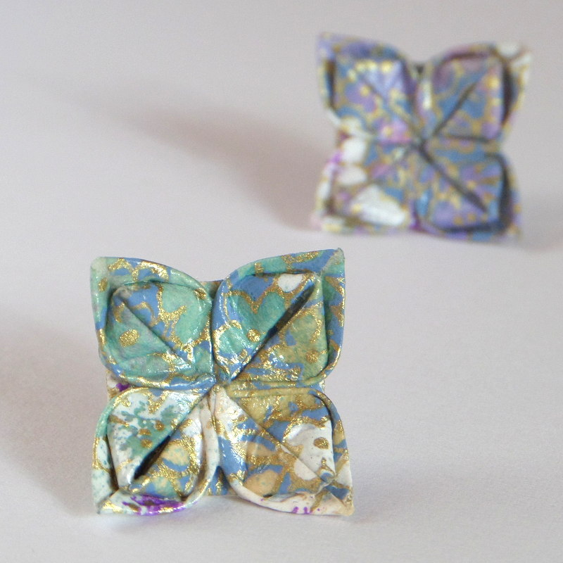 Bouřinky -  malé origami náušnice