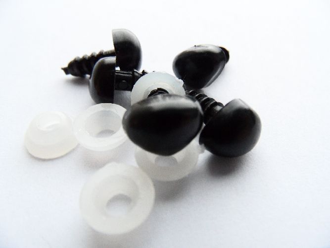 Bezpečnostní nos/čumák - černý 11mm - 5 ks 