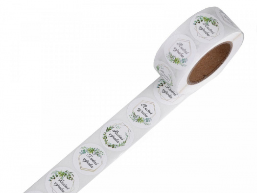 Papírové samolepky Ruční výroba 25 mm (50ks)