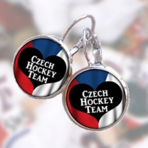 Czech Hockey Team  - visací náušnice