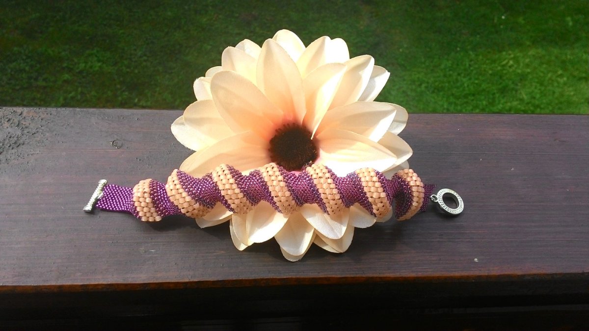 Náramek  - podzim v amethystu (1107/15)