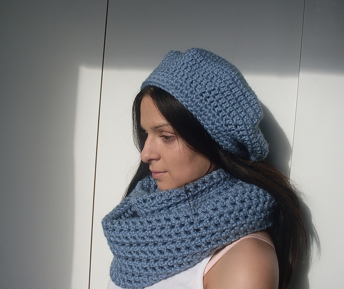 Háčkovaný baret 03