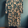Dámské šaty petrolejové - květiny