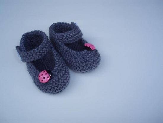 Pletené balerínky - šedé