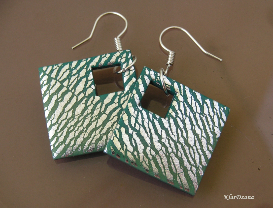 Náušnice SilverGreen čtverce