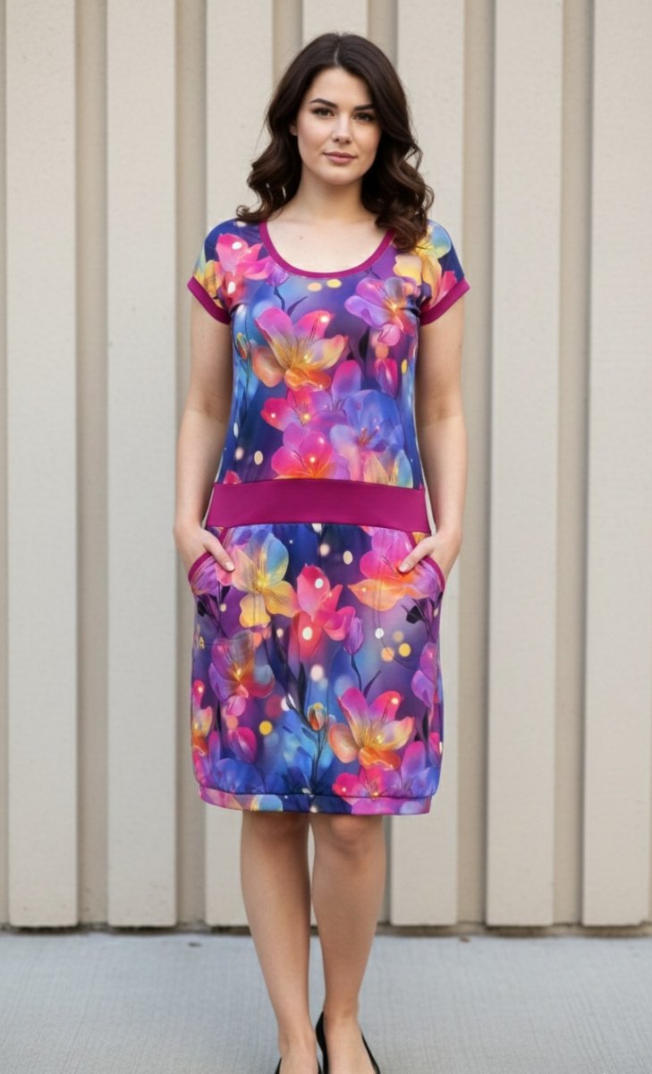 Šaty - květy, velikost M ~ SLEVA ~