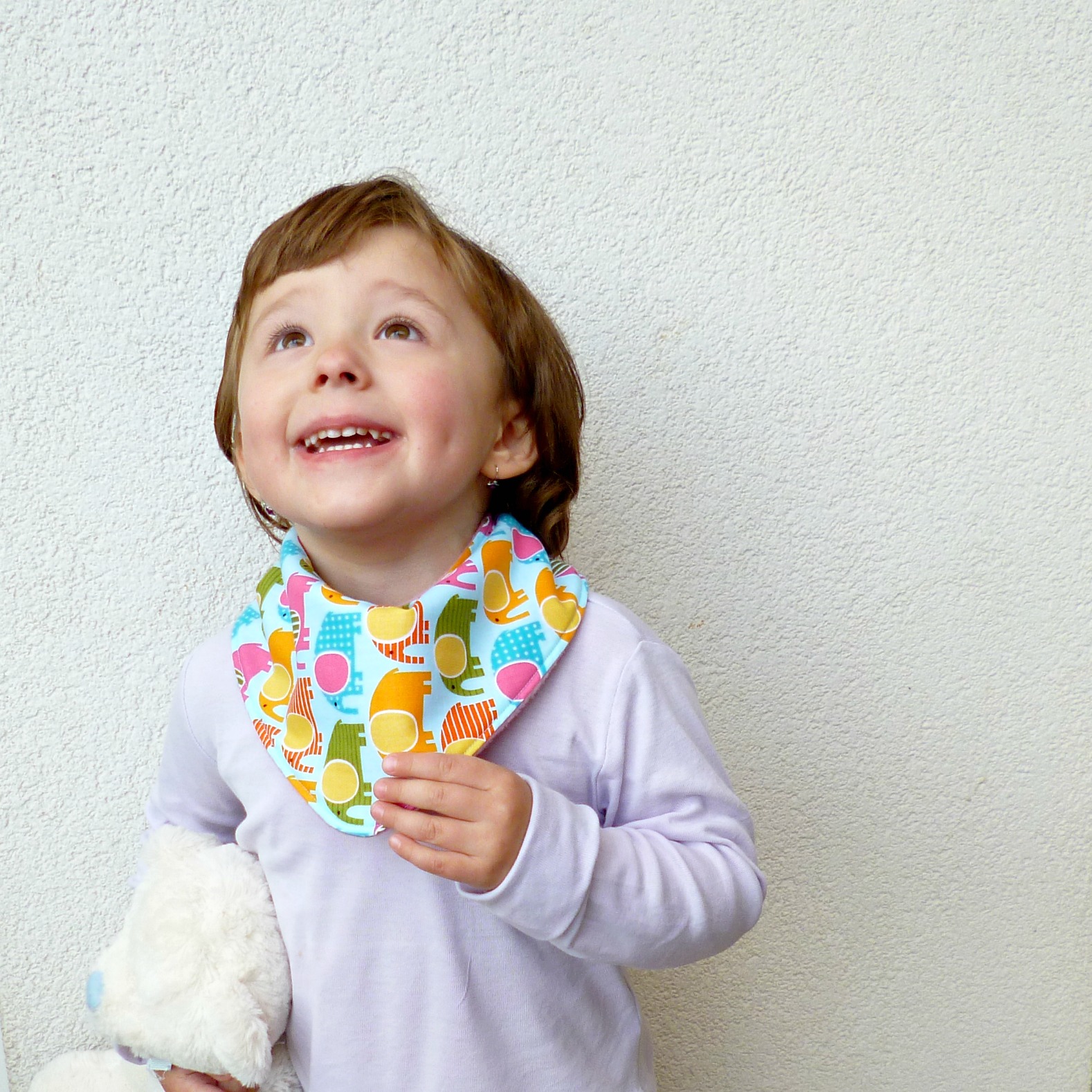 Nákrčník sloni - růžový fleece 