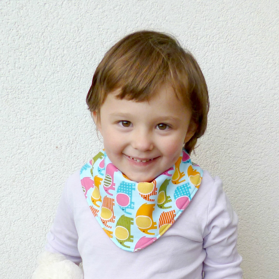 Nákrčník sloni - tyrkysový fleece 