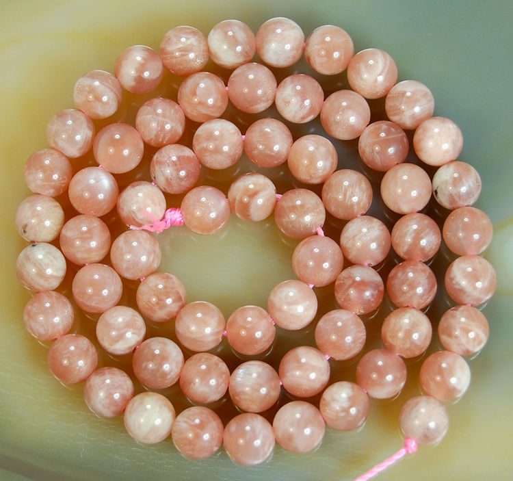 Sluneční kámen korálky 0,4 cm - 10 ks