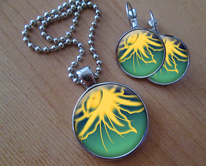 Sunglow - Sada náušniček a přívěsku