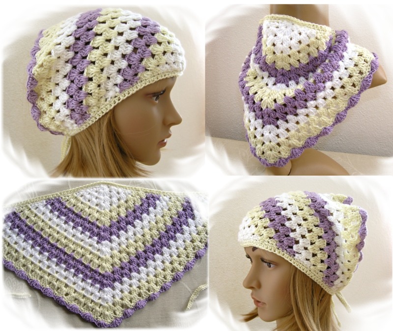 HÁČKOVANÝ ŠÁTEČEK - 2 v 1 - 46 cm