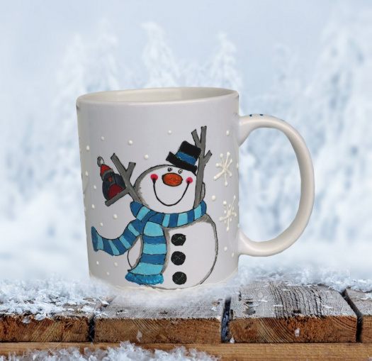 Hrnek malý -sněhulák šálový