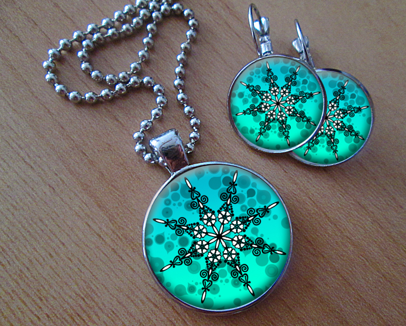 Let it snow -  Sada náušniček a přívěsku