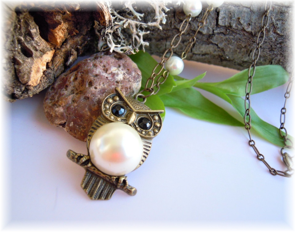 Sovička s perličkami