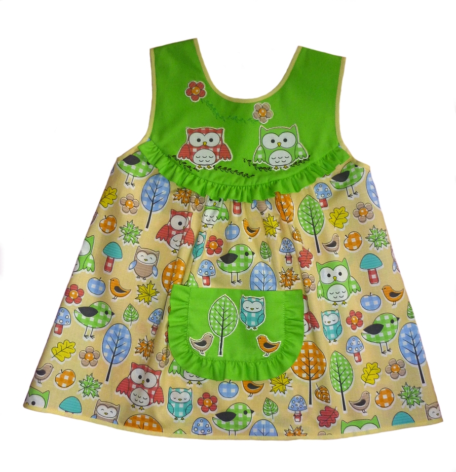 Zástěrka se sovičkami