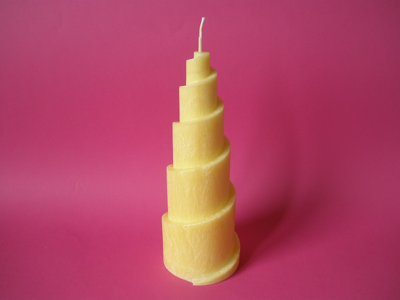 Svíčka, tvar spirála, žlutá