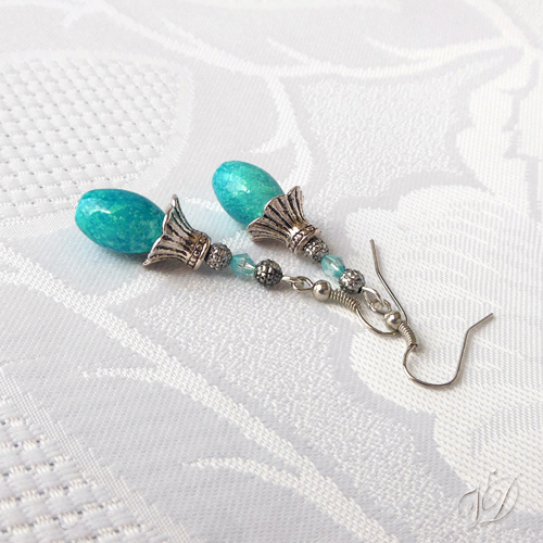 Náušnice - Zvonky luxusní tyrkysové (0016)