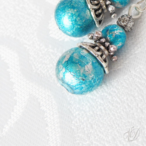 Přívěsek - Boubelky mini tyrkys se starostříbrem (0115P)