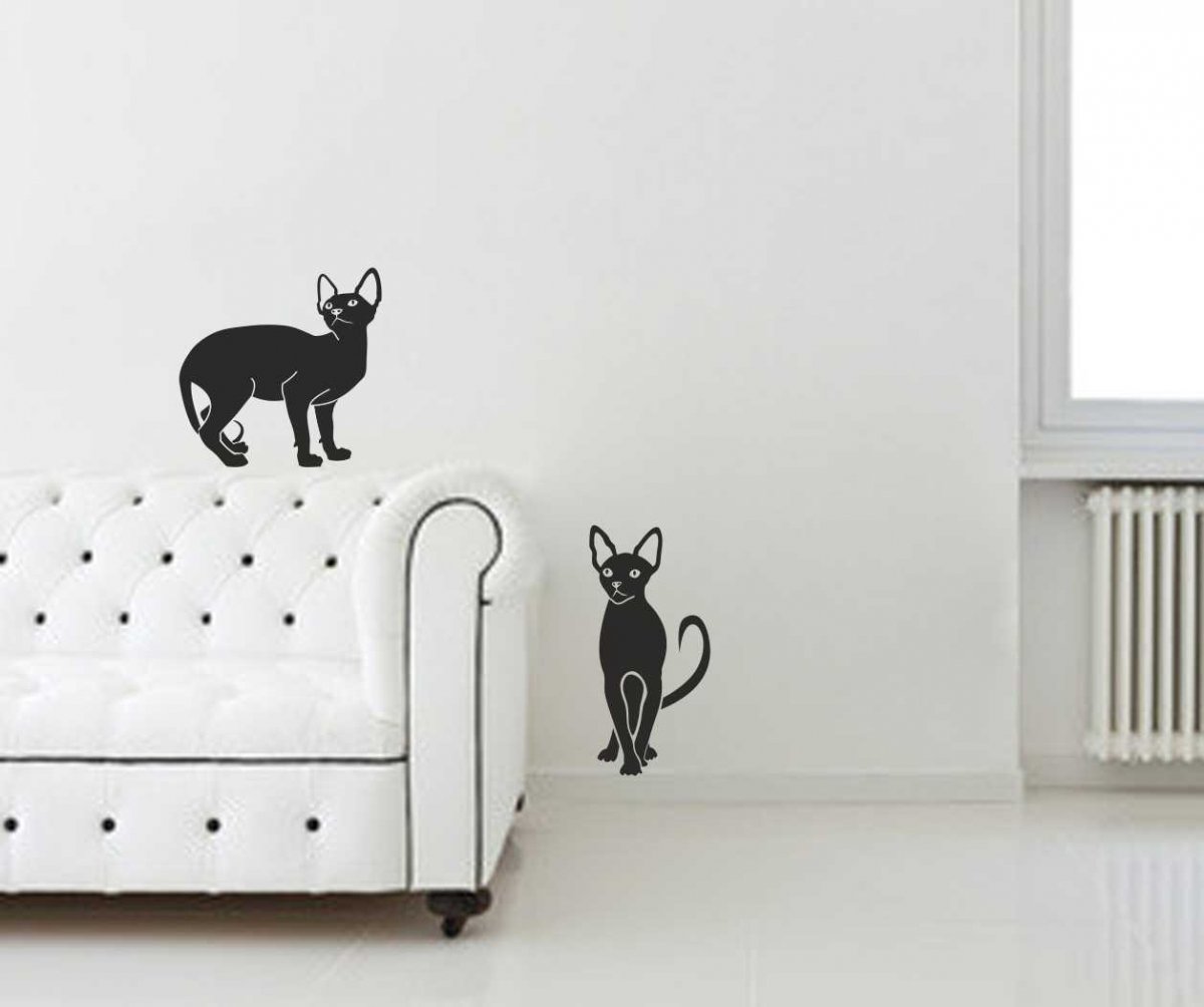 Máme doma Sphynxe - samolepky na zeď