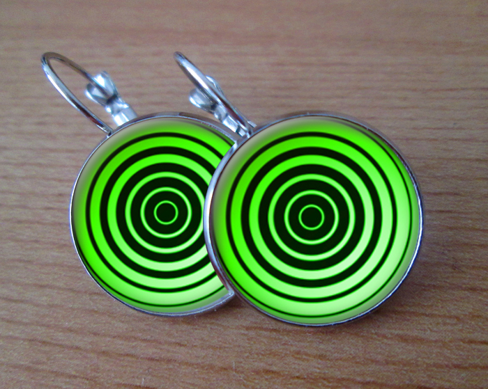 Zelené spirálky -  Visací náušnice