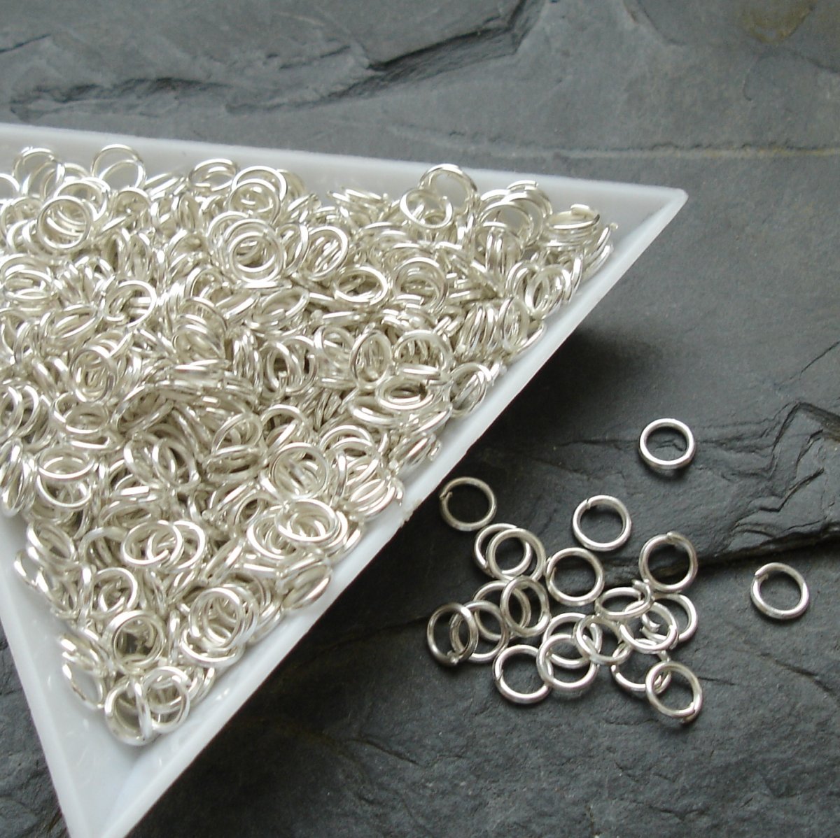 Spojovací kroužek 5 mm - 100 ks - stříbrný