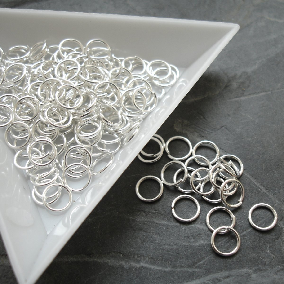 Spojovací kroužek 6 mm - 100 ks - stříbrný