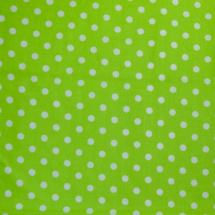 Bavlněná látka - metráž - bílý puntík na sv.zelené - š. 160 cm