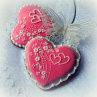 Valentýnka - růžové srdce z perníku