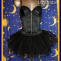 Dark - černá tylová sukně s lemováním