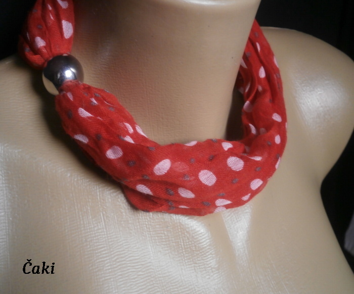 Náhrdelník -šátek - puntík