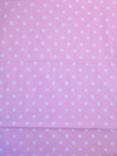 Bavlněná látka JI - metráž - bílý puntík na růžové - š. 160 cm