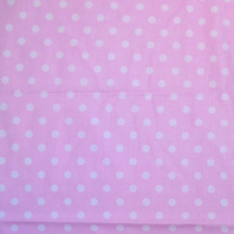 Bavlněná látka JI - metráž - bílý puntík na růžové - š. 160 cm