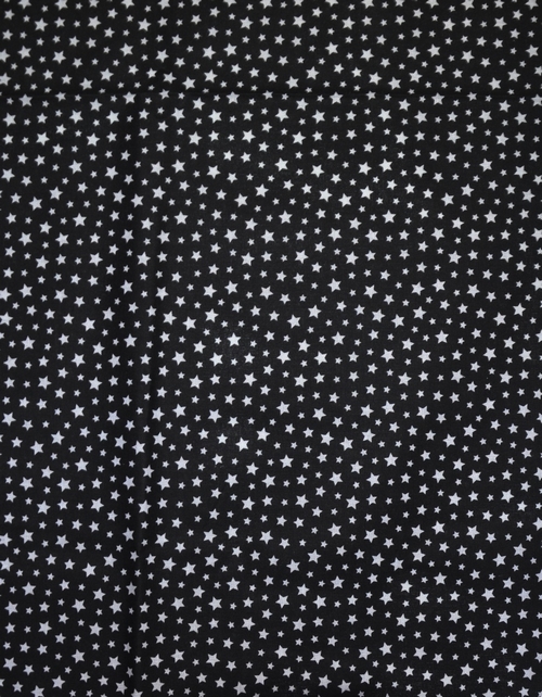 Bavlněná látka JI - metráž - bílé drobné hvězdičky na černé - š. 160 cm