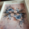 Velký servírovací podnos s úchyty - Blue Roses
