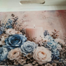 Velký servírovací podnos s úchyty - Blue Roses