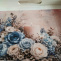 Velký servírovací podnos s úchyty - Blue Roses