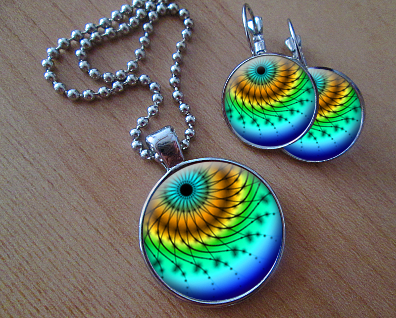 Summer storm -  Sada náušniček a přívěsku