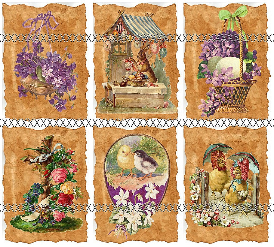 Bavlněná látka - panel  velikonoční - výběr -SVV40