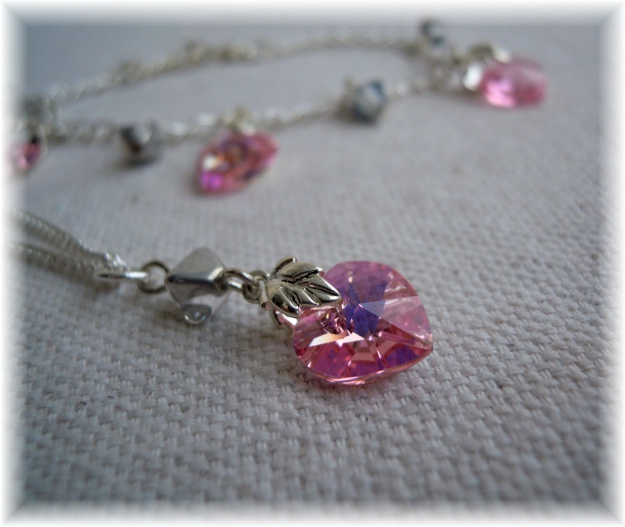 Sada swarovski růžová