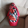 Taška - kabelka - červené růže na zebře