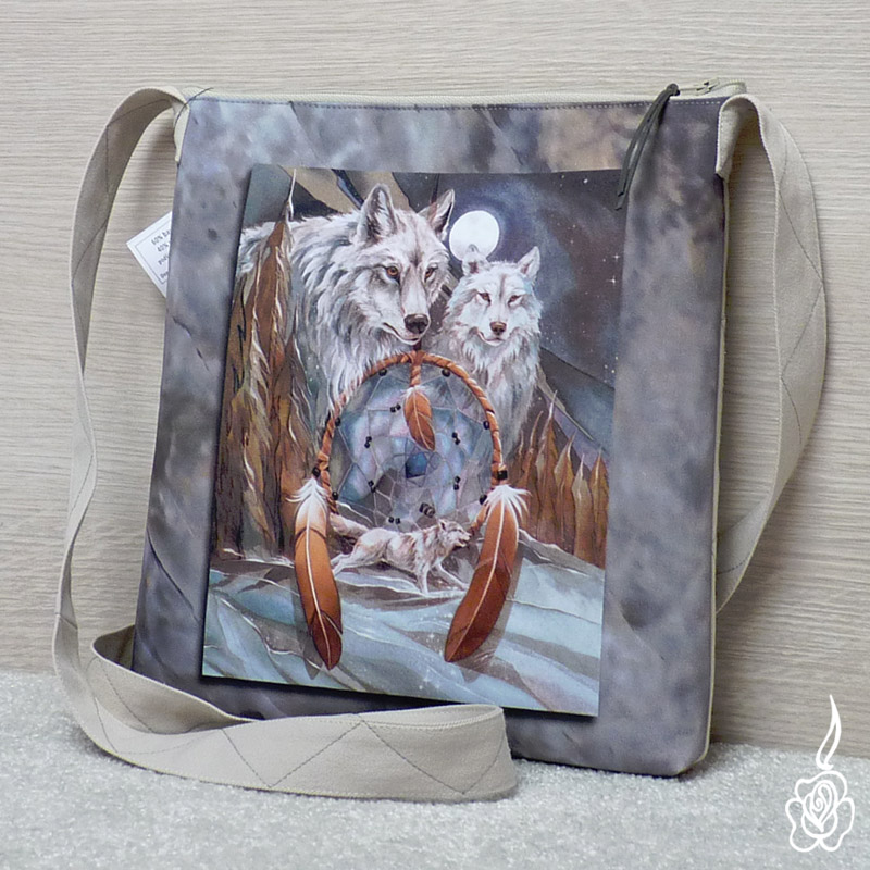 Taška s vlky a lapačem snů