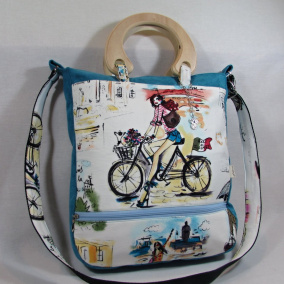 taška dívka na kole