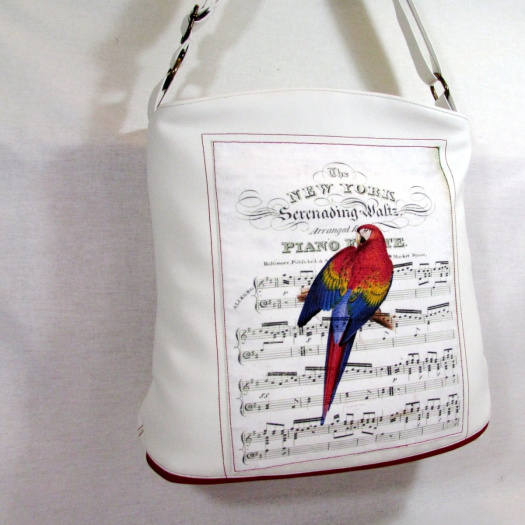 kabelka s papouškem