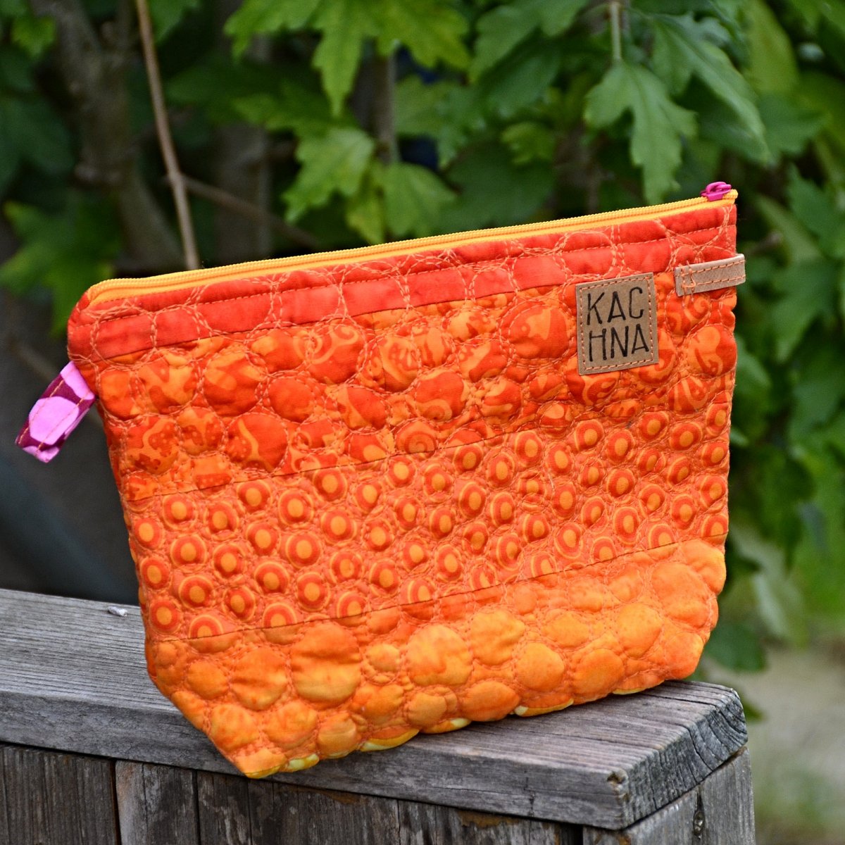 Taštička patchworková, oranžová