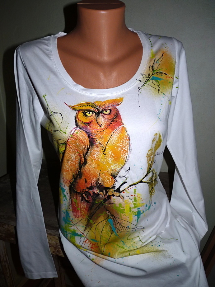 Triko "sova papoušková", L