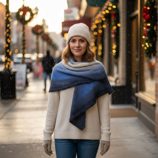 Háčkovaný šátek 2172