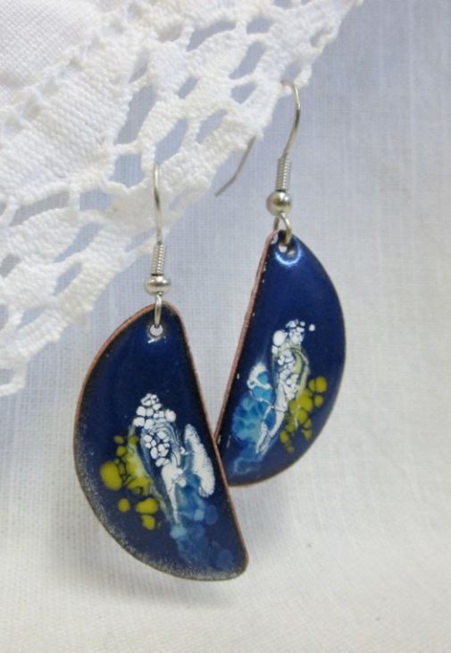 smaltované náušnice