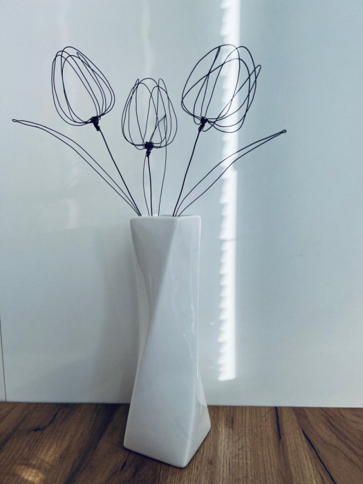 Drátkované Tulipány - 3ks