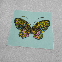 Bavlněný panel s motýlem - barevný